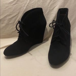 Via Spiga wedge heel lace-up booties